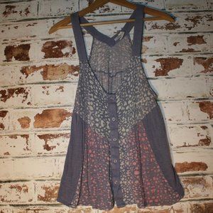 URBAN OUTFITTERS KIMCHI BLUE Purple/Pink Snap Front Swing Tank Top, Size M.